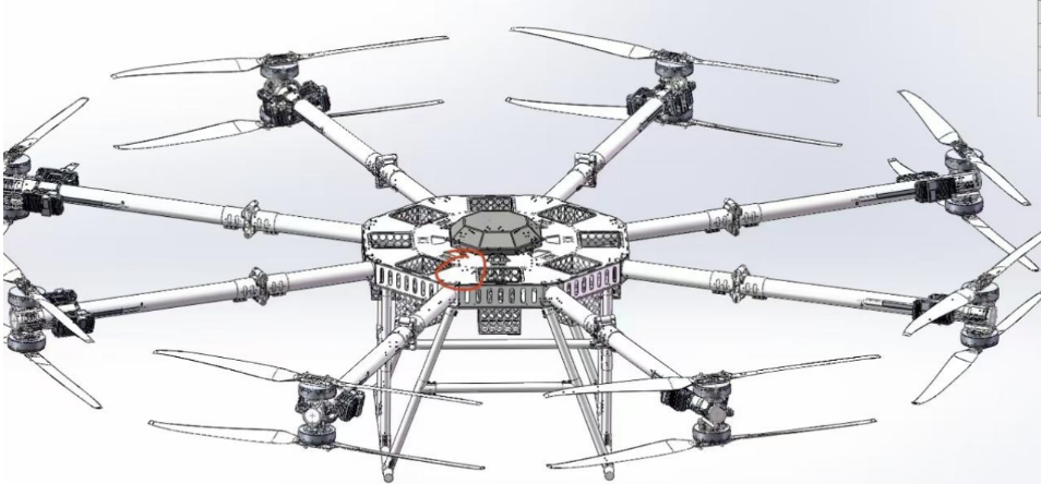 MPS400 - 200kg Payload UAV - Powered by Hobbywing H13; Hexacopter, Coaxial 12-Rotor Configuration