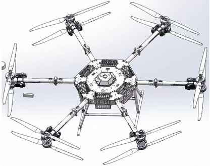 MPS400 - 200kg Payload UAV - Powered by Hobbywing X15; Hexacopter, Coaxial 12-Rotor Configuration