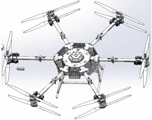 MPS400 - 200kg Payload UAV - Powered by Hobbywing X15; Hexacopter, Coaxial 12-Rotor Configuration