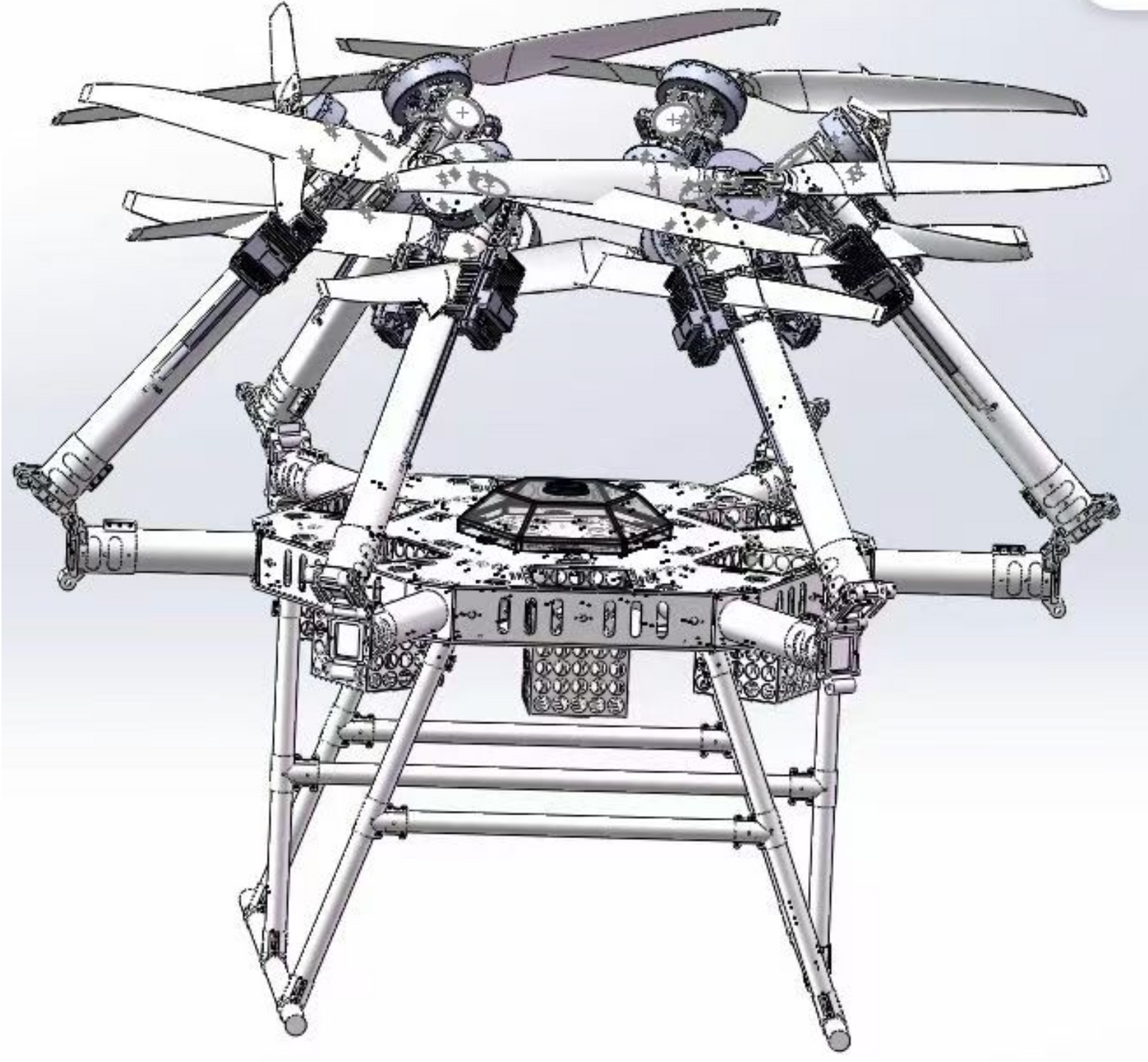 MPS400 - 200kg Payload UAV - Powered by Hobbywing X15; Hexacopter, Coaxial 12-Rotor Configuration